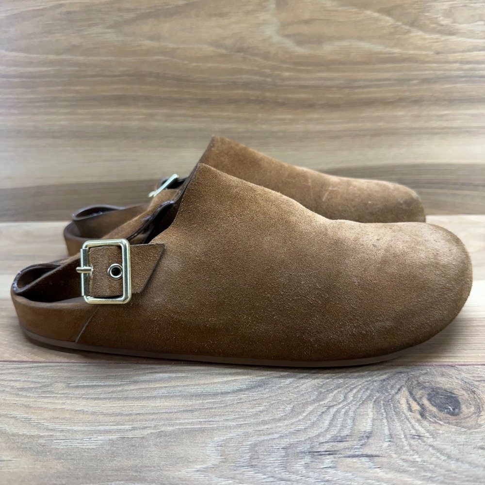 Loeffler Randall Clogs Womens 8.5 Brown Suede Slingback Flats